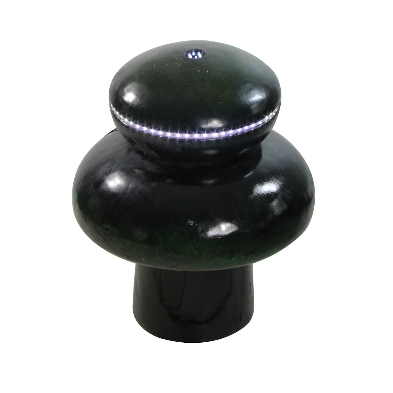 26" Lighted LED Green Mushroom Outdoor Garden Water Fountain
